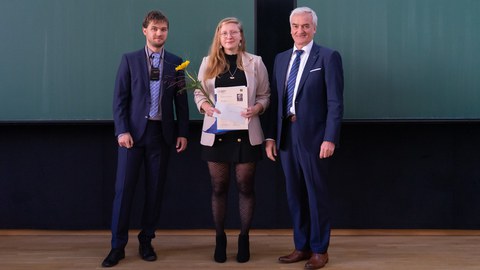 Gruppenfoto auf der Bühne