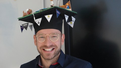 Martin Krause mit Doktorhut