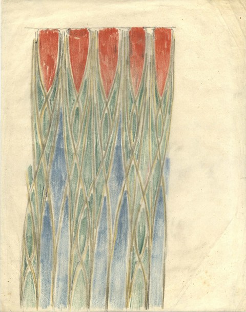 Hans Poelzig, untitled (ornamental study, undated)