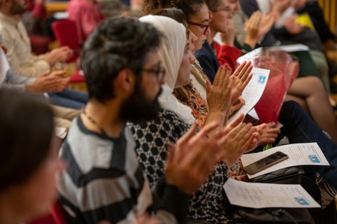 Gäste des UN Tages 2022 im Dresdner Rathaus