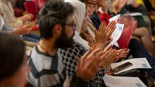Gäste des UN Tages 2022 im Dresdner Rathaus