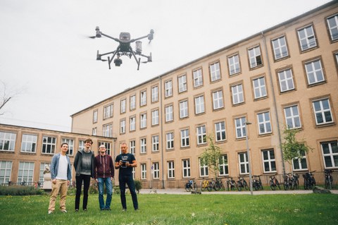Drohnen Flug Campus TUD
