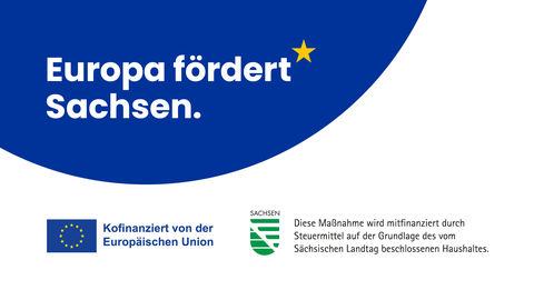 Logo der Mittelgeber, EU und Freistaat Sachsen