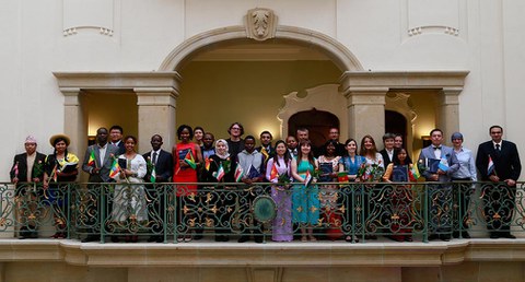 Abschlußfoto des 39. UNEP/UNESCO/BMUB Kurses "Environmental Management"