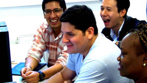 Group of participants during computer group work