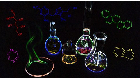 Chemische Geräte und Formeln