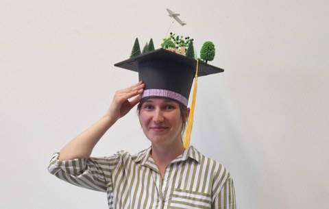 Juliane with doctoral cap