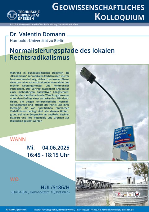 Vortrag von Valentin Domann zum Geowissenschaftlichen Kolloquium