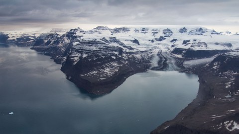 Marine-terminating outlet glaciers in Greenland (Scoresby Sund)