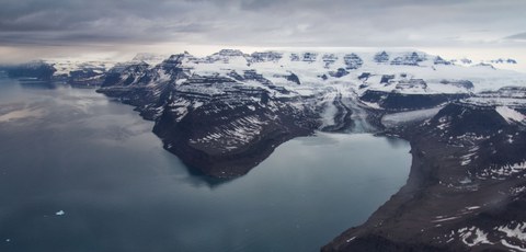 Marine-terminating outlet glaciers in Greenland (Scoresby Sund)