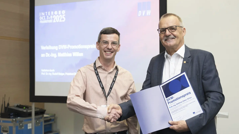 DVW PhD Award conferred to Matthias Willen