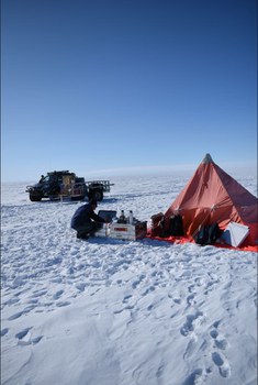 Camp auf dem Eis