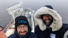 Eric Buchta und Benjamin Schröter an Bord