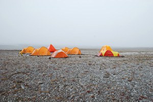Das Feldcamp der Geologie-Gruppe in Nordostgrönland 