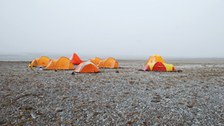 Das Feldcamp der Geologie-Gruppe in Nordostgrönland 