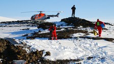  GPS-Station auf Mt. Manthe nach dem Aufbau 