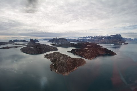 Der Scoresby Sund aus dem Helikopter
