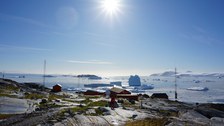 Blick auf die argentinische Sommerstation Primavera