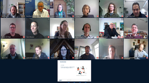 Screenshot des virtuellen Kick-off Meetings der Projektpartner und der Projekträger