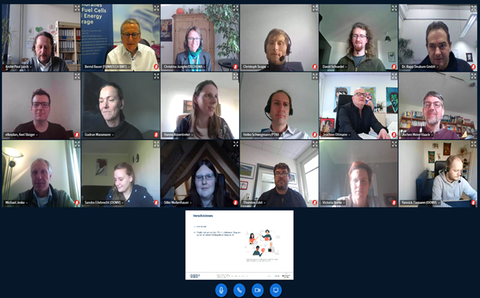 Screenshot des virtuellen Kick-off Meetings der Projektpartner und der Projekträger