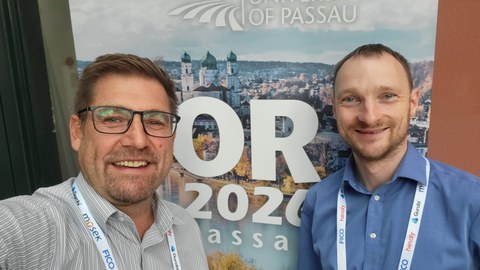 Dr.-Ing. Henning Preis und Dr.-Ing. Jan Eisold bei der German OR in Passau