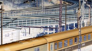 CD-Bahn auf Gleiskreuzung
