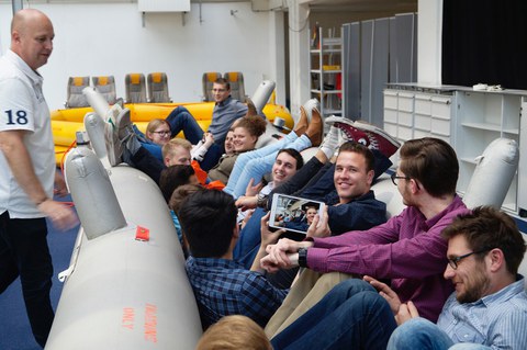 Gruppenfoto Rettungsboot