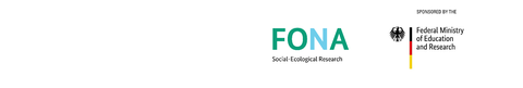 This picture shows the logo of BMBF (with the addition "sponsored by the") and of FONA.