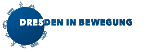 The picture shows the logo that was developed for the project "Dresden in Bewegung". 