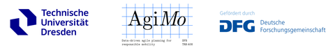 TUD, AgiMo and DFG logos