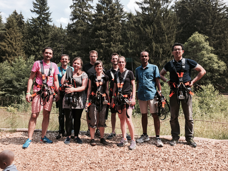 Team vom Kletterausflug