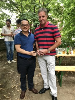 Gong Jinguo (Assistant Dean of the School of Statistics, SWUFE) and Bernhard Schipp (TUD)