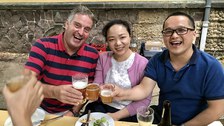 Bernhard Schipp (TUD), Xiaorong Fu (Vice Dean of School of Business Administration, SWUFE) and Gong Jinguo (Assistant Dean of the School of Statistics, SWUFE)