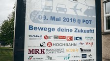 Plakat mit Ausstellern zur jährlich stattfindenden KontaktMesse-Verkehr