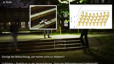 Praktikum im Lichtlabor Visualisierung mit der Frage: Genügt die Beleuchtung, um nachts nicht zu stolpern?