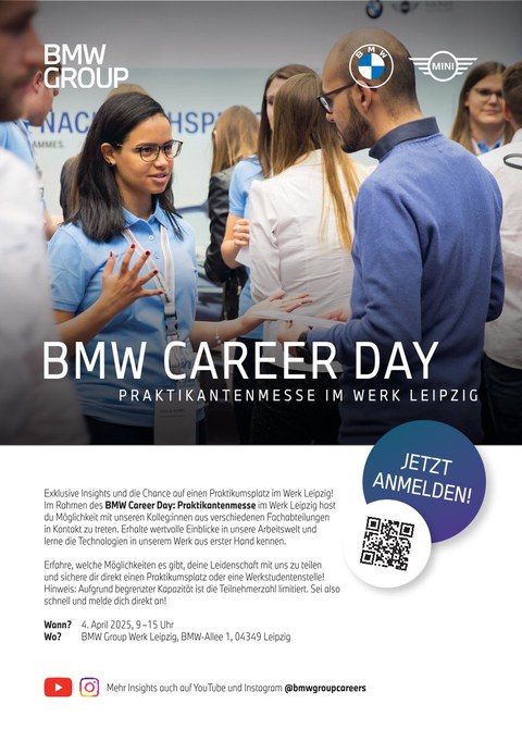 Flyer für BMW Career Day 2025 in Leipzig