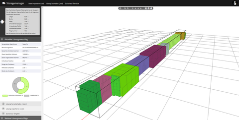 Web application of piling up several differently colored rectangles. 