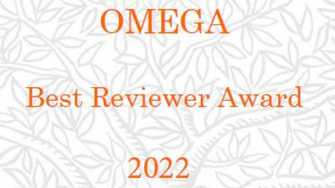 Das Logo des Best Reviewer Award von OMEGA