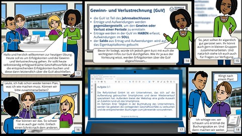 Der Screenshot zeigt einen Ausschnitt aus dem Sachcomic.