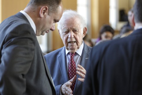 Ehrengäste der Festveranstaltung: Dirk Hilbert und Prof. Kurt Biedenkopf