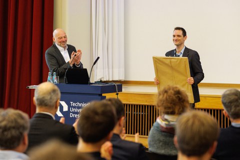 Zu sehen sind Prof. Thum und Prof. Zschech