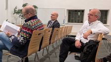 Zu sehen sind Prof. Wiener, Prof. Buscher und Prof. Siems