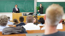 Prof. Leßmann bei seiner Antrittsvorlesung