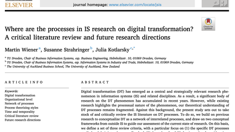 JSIS-Artikel zu digitalen Transformationsprozessen
