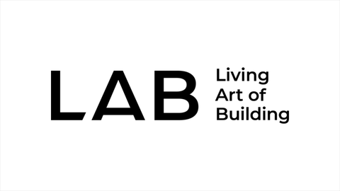 Logo des LAB - Große schwarze Buchstaben auf weißen grund