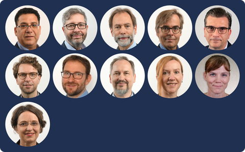 Porträts der PIs der Forschungsgruppe Building Materials