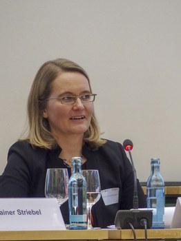 Prof. Marquardt spricht während der Podiumsdiskussion