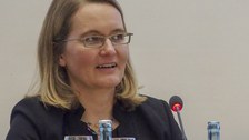 Prof. Marquardt spricht während der Podiumsdiskussion