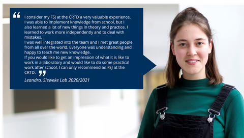 Photo and quote of the FSJ volunteer Leandra.