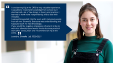 Photo and quote of the FSJ volunteer Leandra.